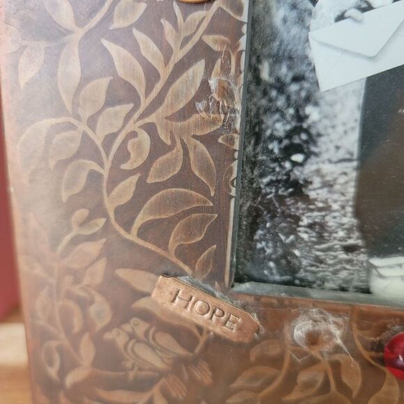 90s picture frame bronze penny home decor 5x3 photo sight faith love hope - Picture 3 of 5